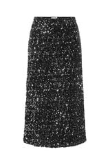 Vila Saia midi com lantejoulas Preto