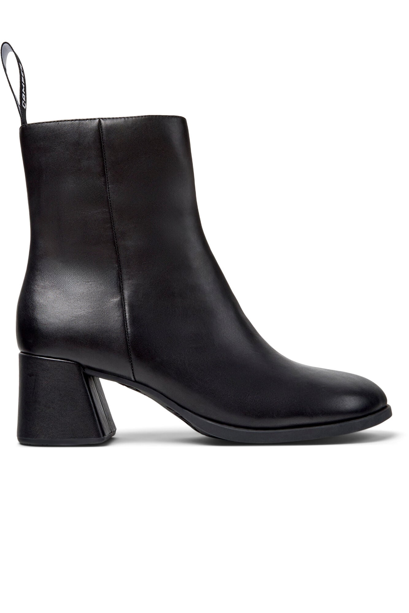 Camper Botas de media ca&ntilde;a negras de piel para mujer