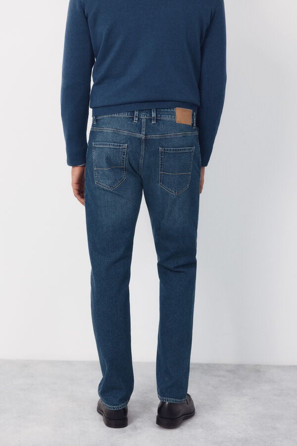 Cortefiel Regular-fit lightweight jeans Blue