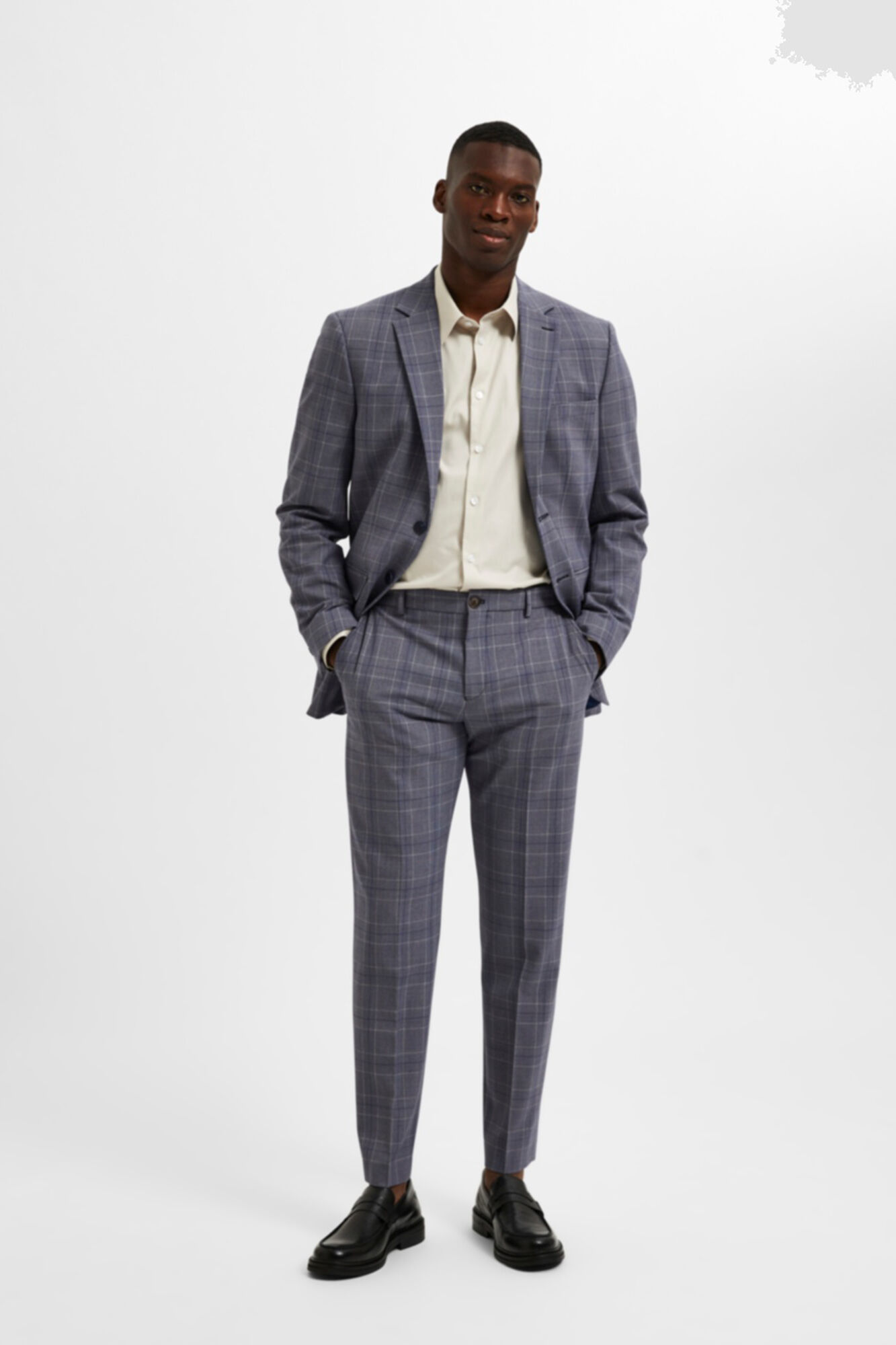 CHECKED SUIT TROUSERS | Green | SELECTED HOMME®