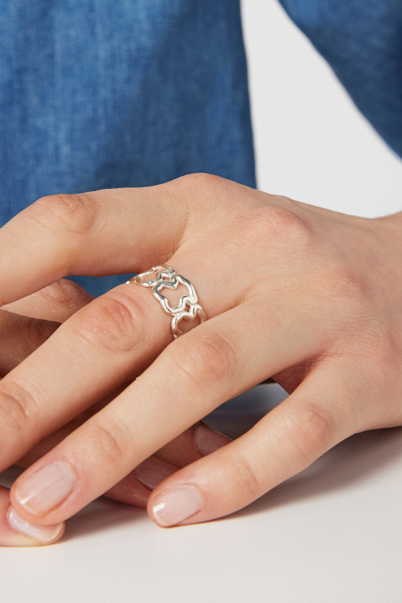 Anillo de plata motivos oso New Carrusel Anillos de mujer Cortefiel