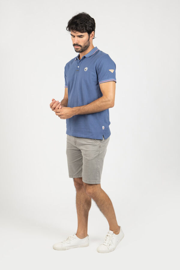 Privata Short sleeve polo shirt Printed blue