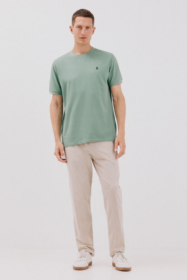 Cortefiel T-shirt básica piqué Verde