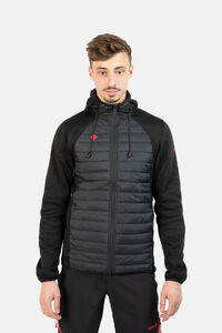 Cortefiel Jersey-knit fleece jacket Black