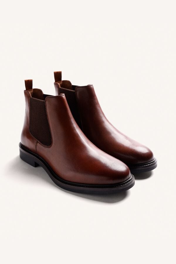 Gioseppo Botins chelsea em pele Castanho