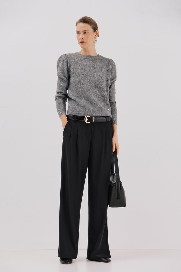 Cortefiel Sequin jersey-knit jersey Grey