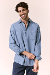 OOTO Plain fluid shirt Blue