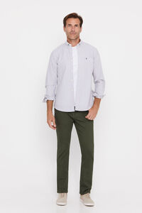 Cortefiel 5-pocket regular fit coloured trousers Kaki