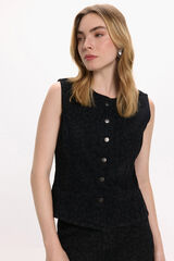 Vila Colete com estampa animal Preto