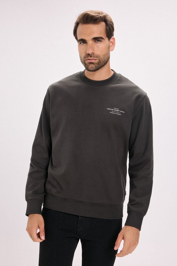 Jack & Jones Sweatshirt básico estampado  Cinzento