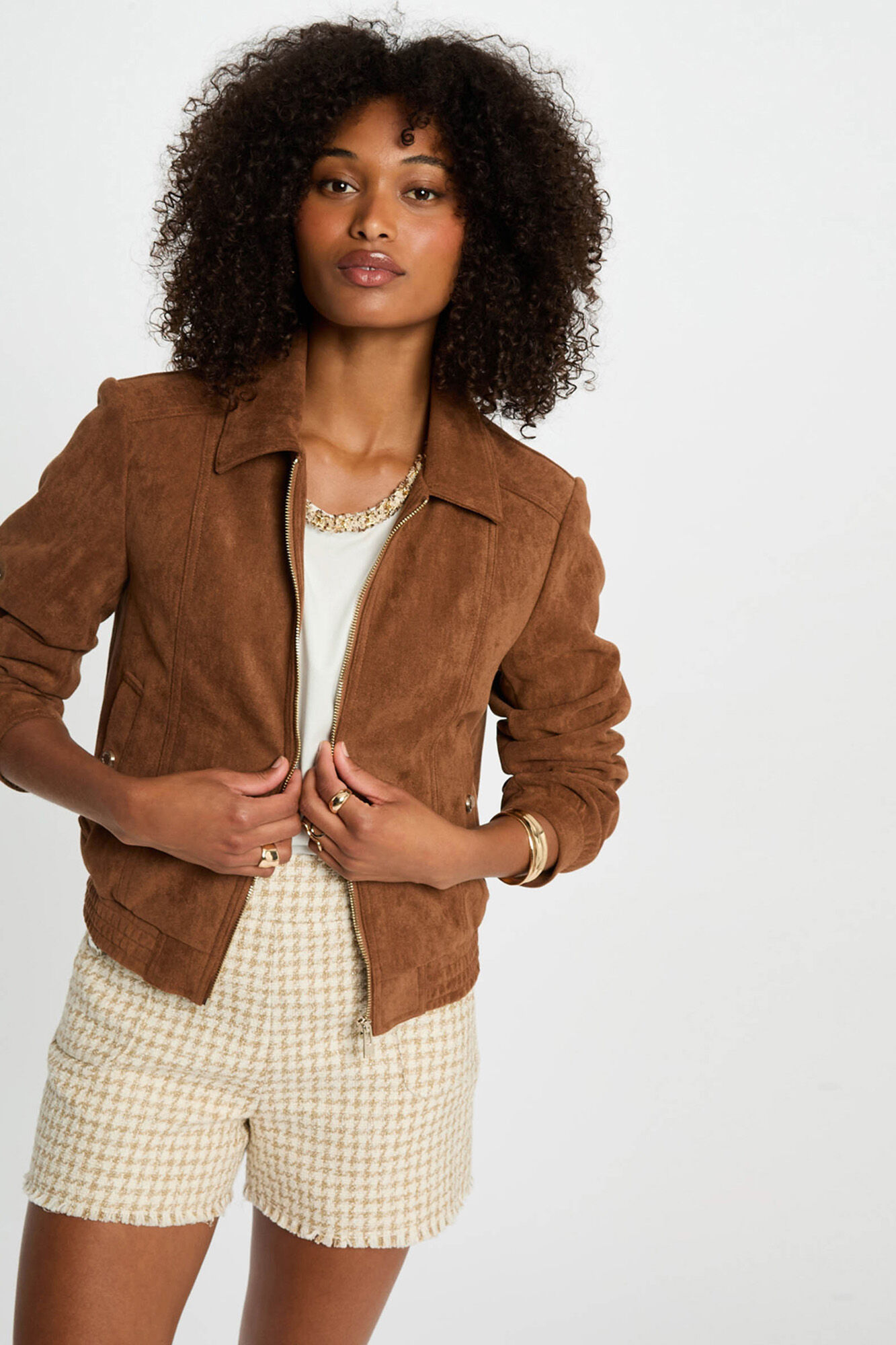 Morgan Casaco de camur&ccedil;a