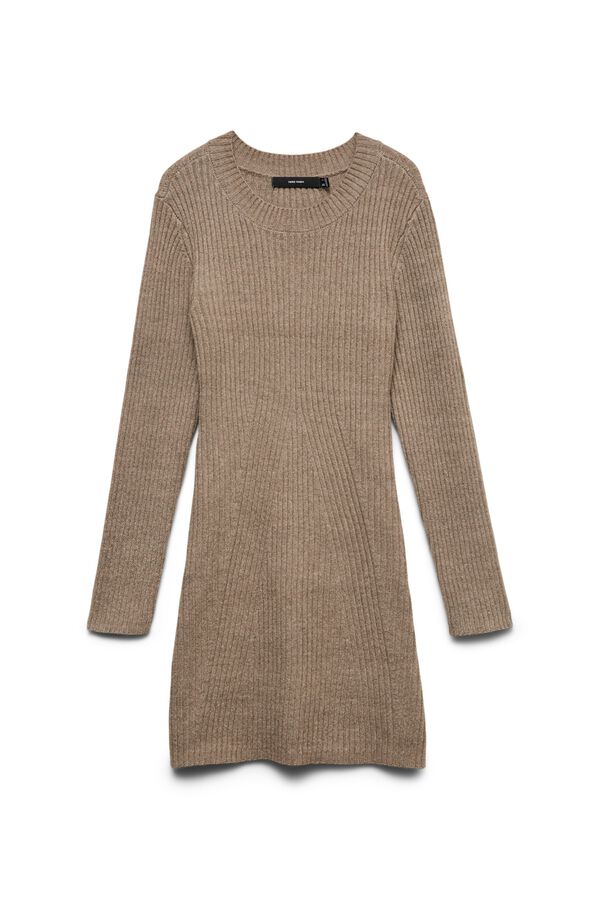 Vero Moda Vestido curto de malha Castanho