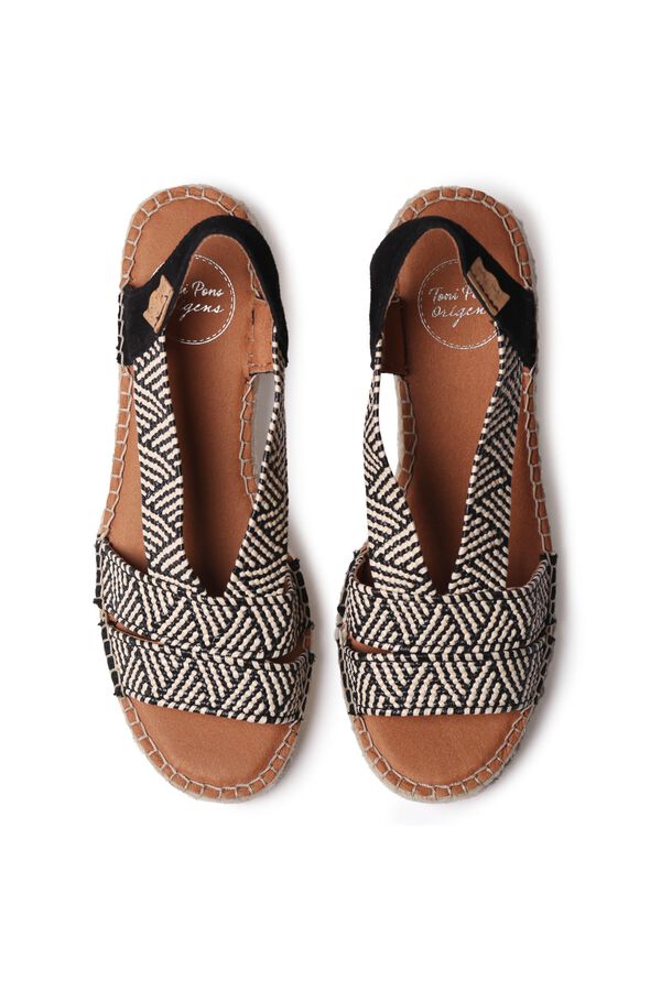 Toni Pons Sand&aacute;lia de salto com el&aacute;sticos Preto