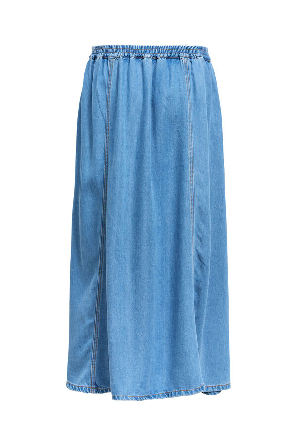 Object Saia midi em Tencel Azul