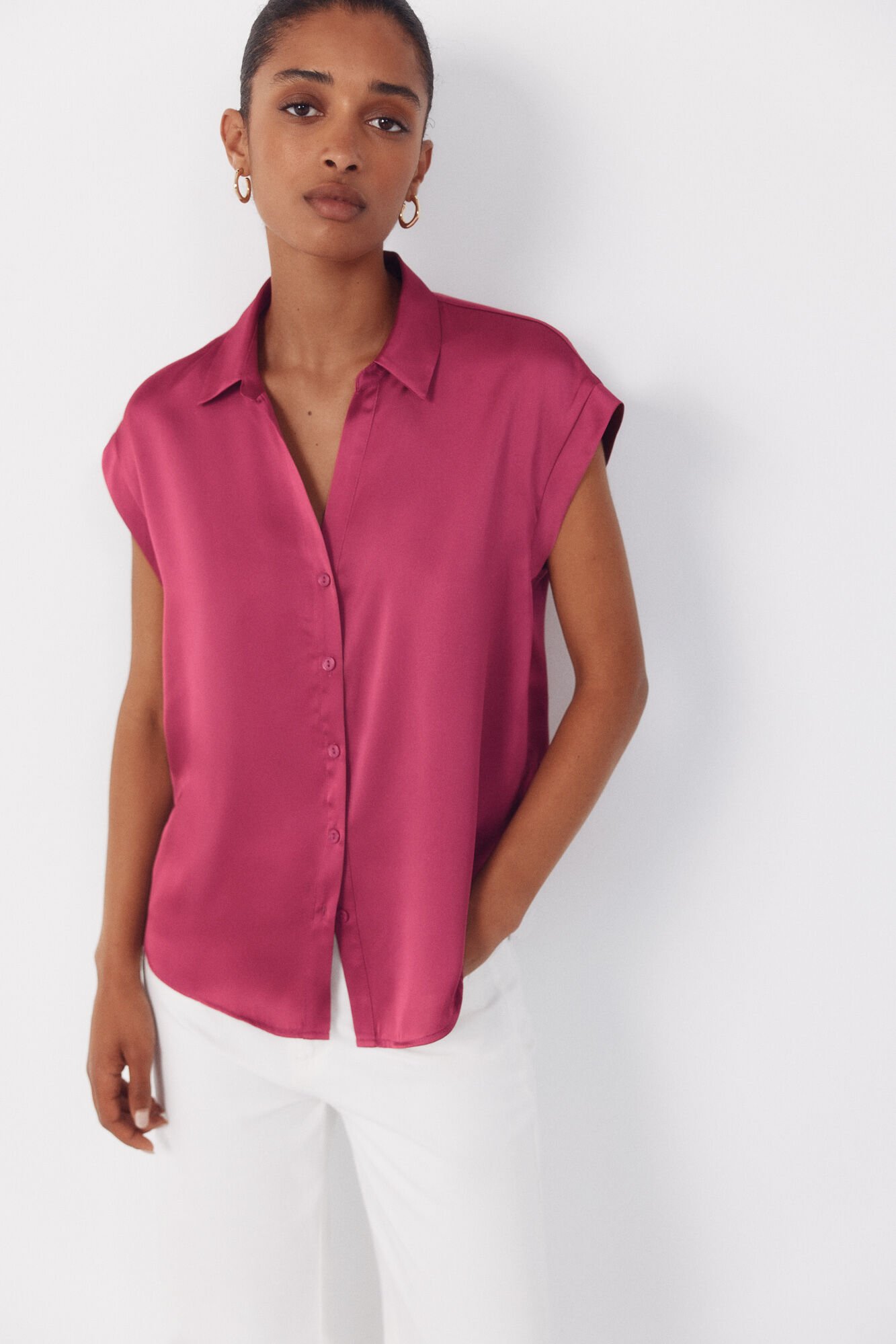 Cortefiel Satin-finish shirt