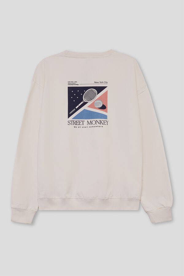 Street Monkey Sweatshirt com estampado Tostado