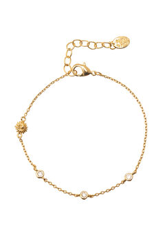 Cortefiel ALWAYS chain bracelet - Crystal - Gold Beige