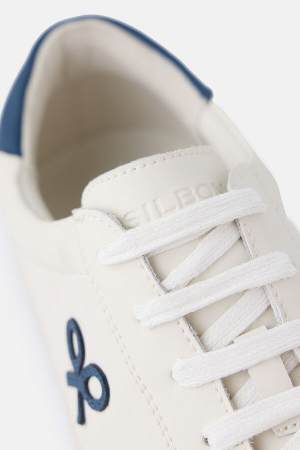 Silbon Zapatilla silbon clasica blanca Azul marino
