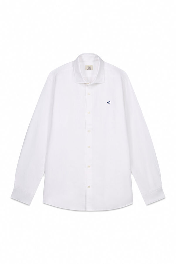 OOTO Camisa oxford liso Branco