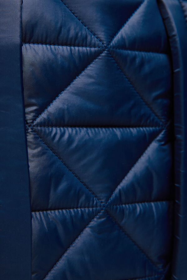 Cortefiel Bolso shopper nylon acolchado Azul marino