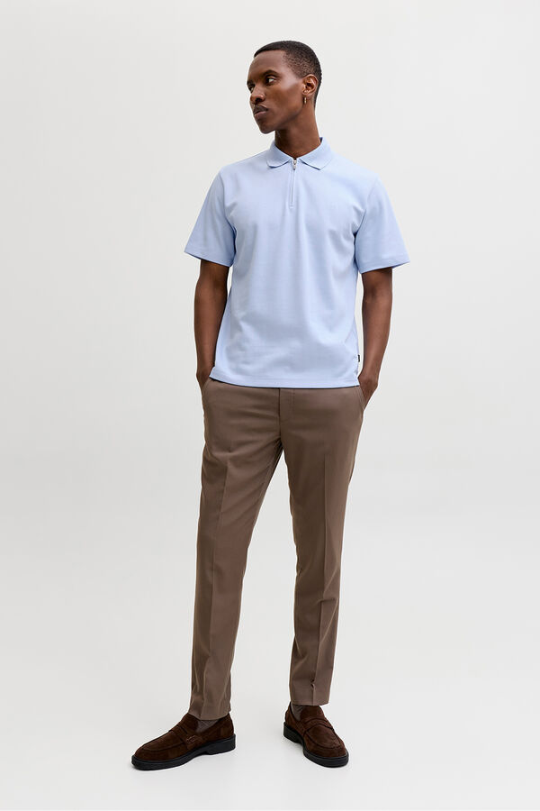 Jack & Jones Zip-neck polo shirt Blue