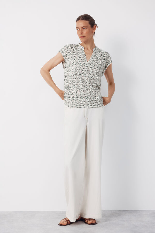Cortefiel Openwork jersey-knit t-shirt Multicolour