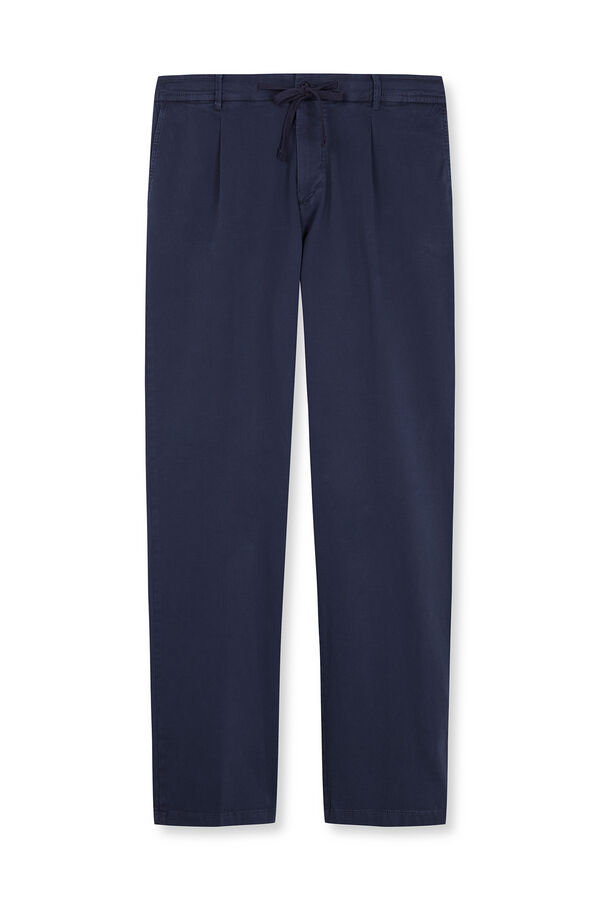 OOTO Pleated drawstring trousers Blue