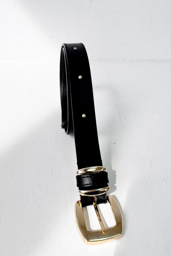 The Code Cinto de pele com tachas Preto