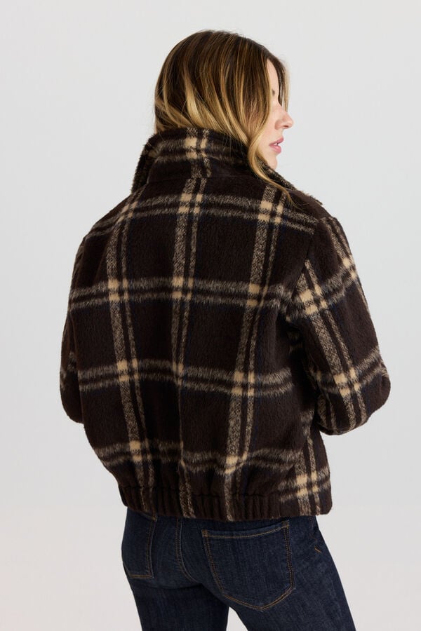 Vero Moda Casaco curto aos quadrados Castanho