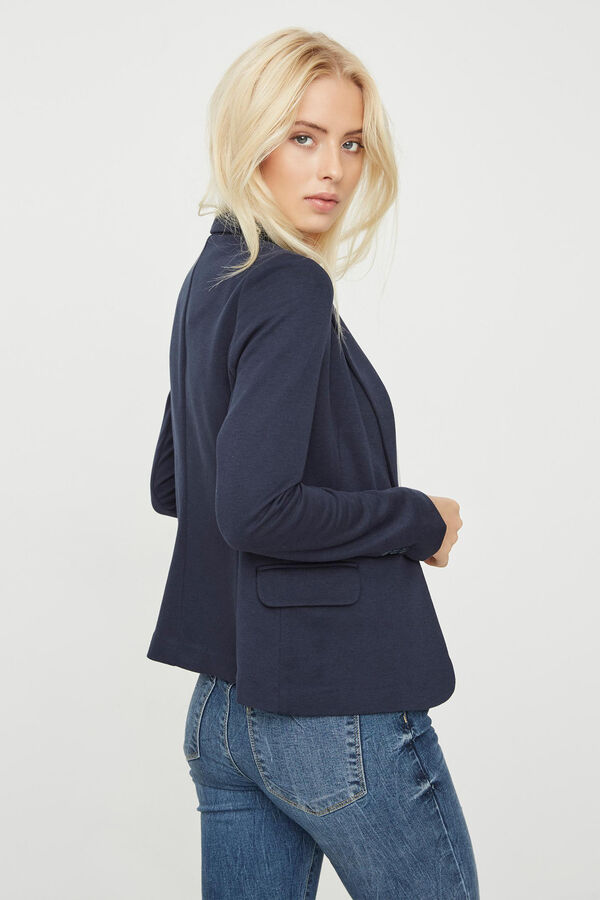 Cortefiel Long-sleeved jacket with pockets Blue