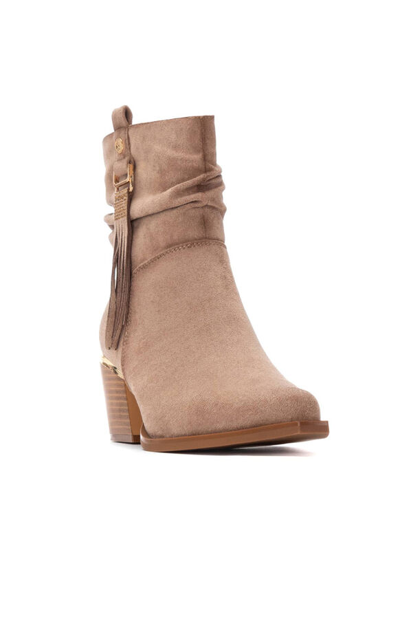 XTI Botins cowboy com franjas Castanho