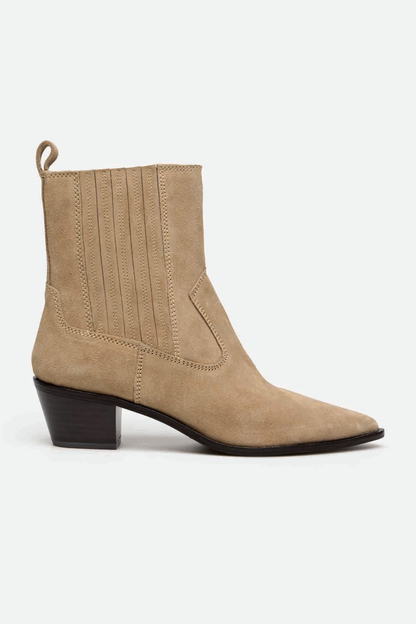 Cortefiel split leather elastic boot
