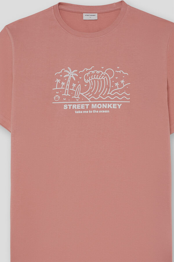 Street Monkey T-shirt manga curta Subiu