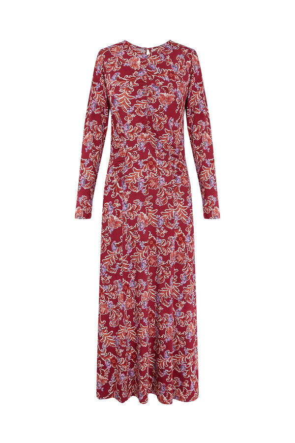 Slowlove Vestido estampado com franzidos Vermelho