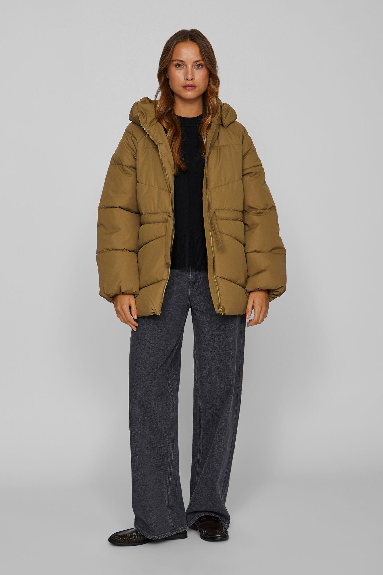 3 4 padded coat Women s coats and parkas Cortefiel