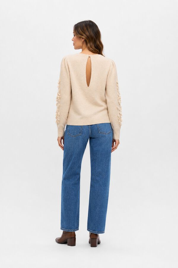 Object Camisola gola barco Tostado