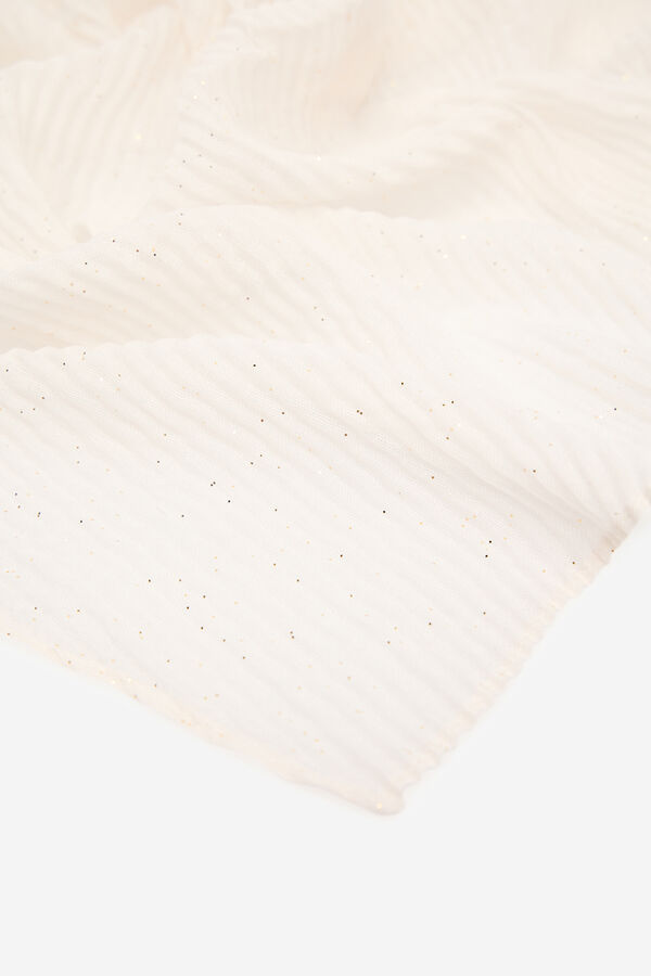 Cortefiel Cachecol plissado em lurex Castanho