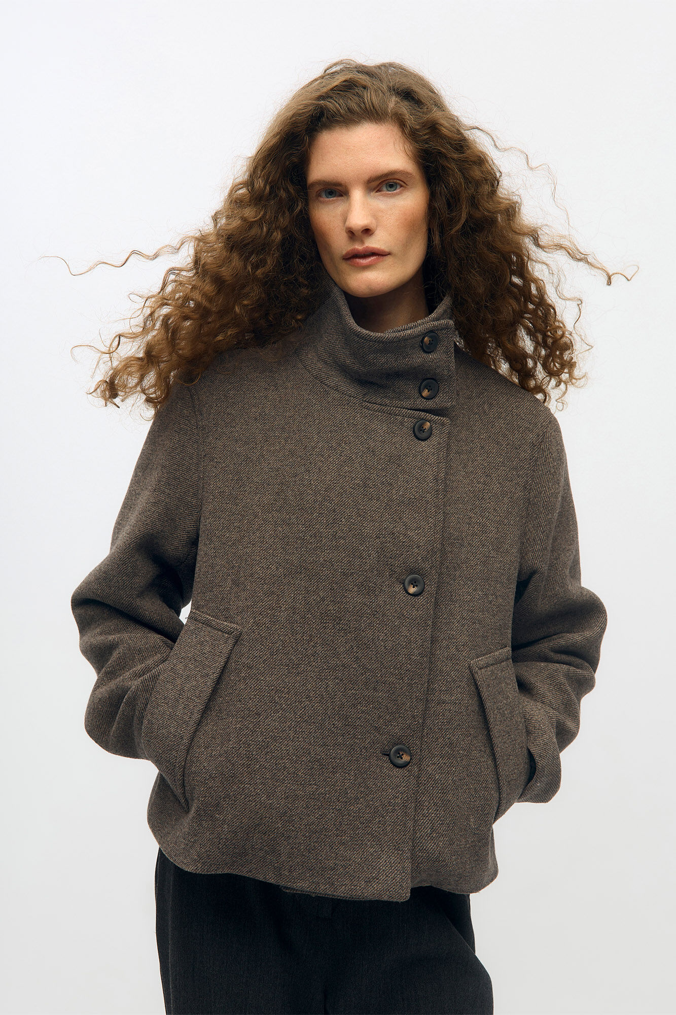 Object Double-breasted felt jacket