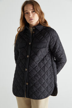Cortefiel Quilted over garment Black
