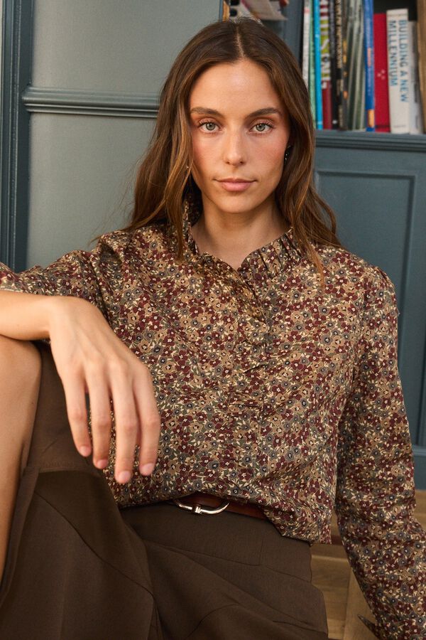Pol&iacute;n Et Moi Ondine floral shirt Green