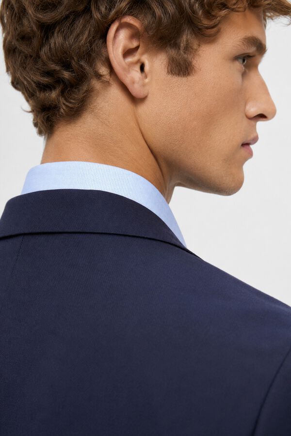 Selected Blazer de fato Slim Fit confecionado com materiais reciclados Azul