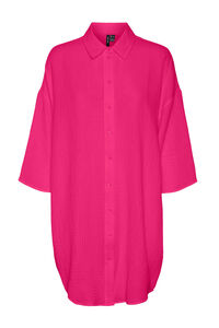 Cortefiel Shirt dress with bracelet sleeves Pink