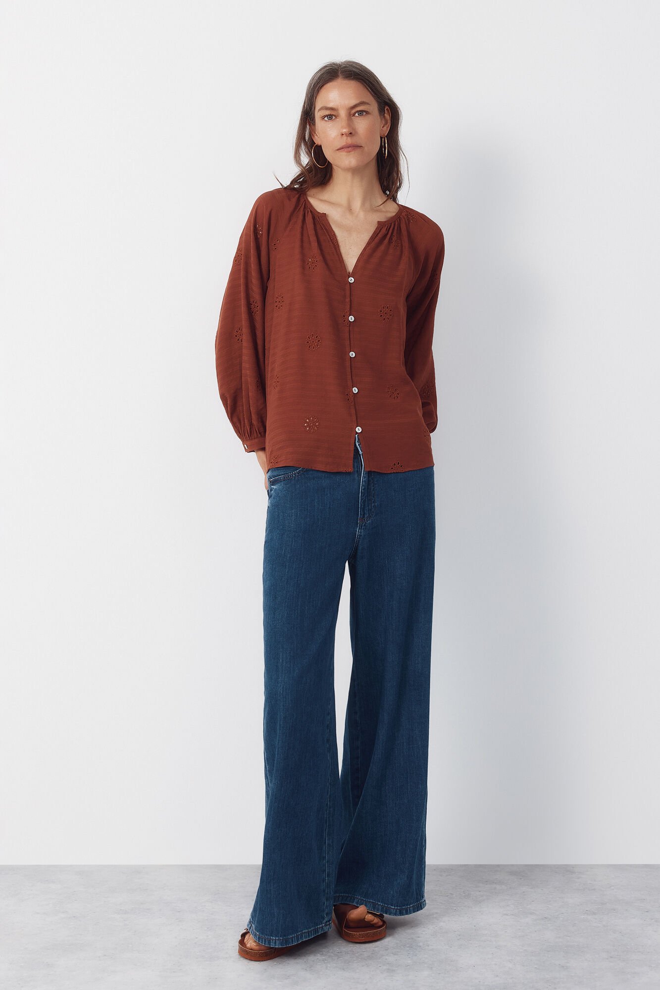 Cortefiel Embroidered blouse