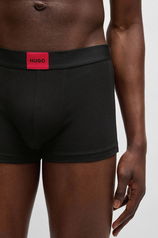 HUGO Pacote de três boxers Preto
