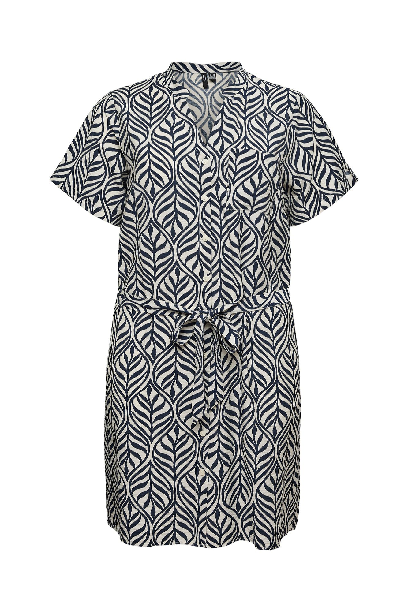 Vero Moda Curve Vestido curto estampado de manga curta tamanho grande