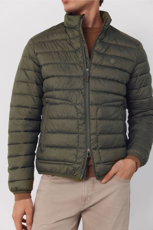 Cortefiel Ultra-light quilted jacket Kaki