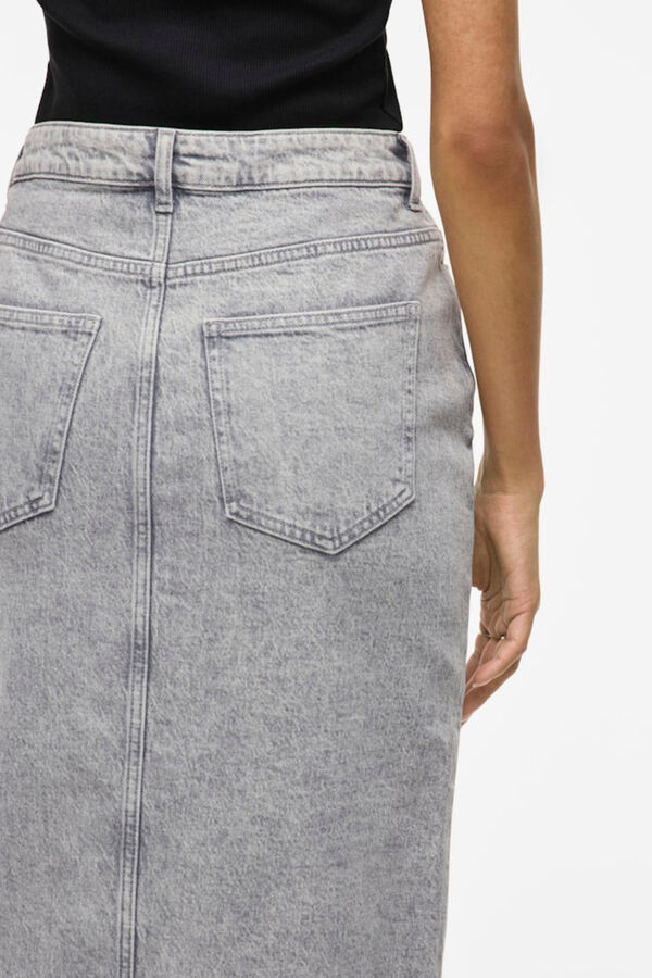 Vila Saia midi jeans Cinzento