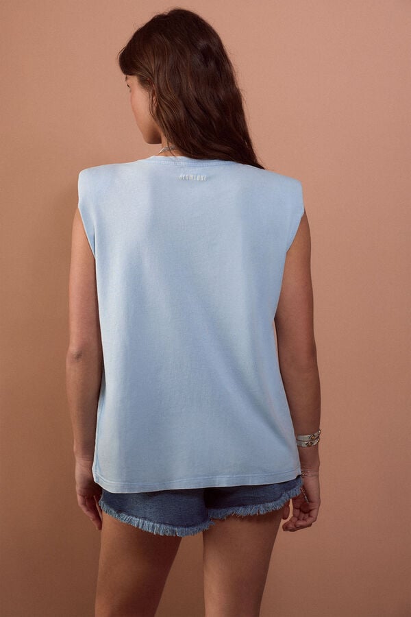 Slowlove Top ombreiras Azul