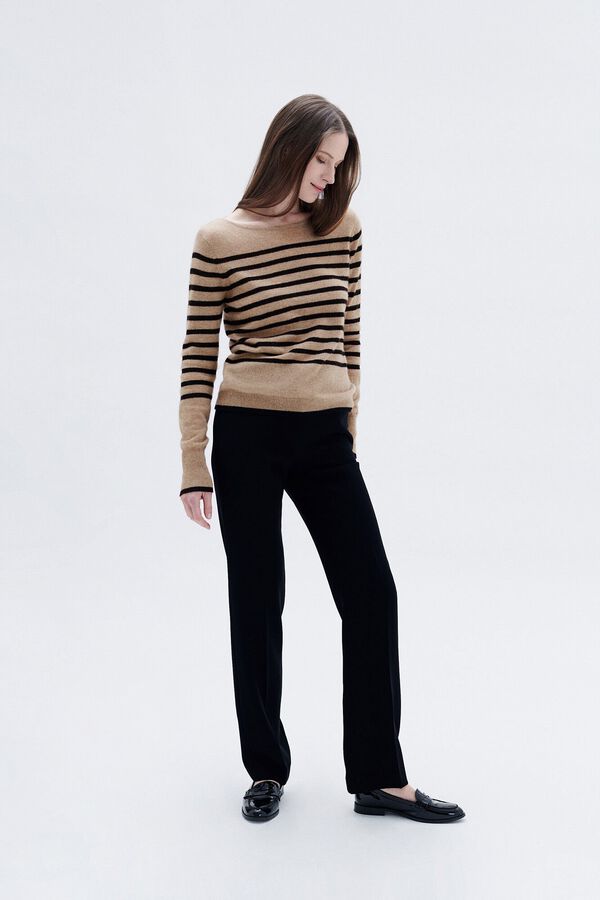 Caroll Camisola Mzoely 100% caxemira Tostado