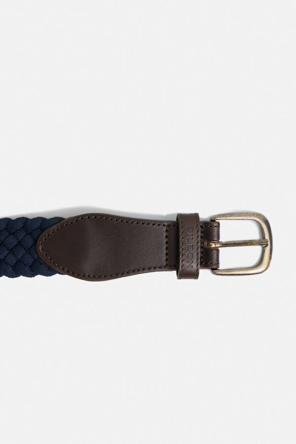 Silbon Woven belt Navy